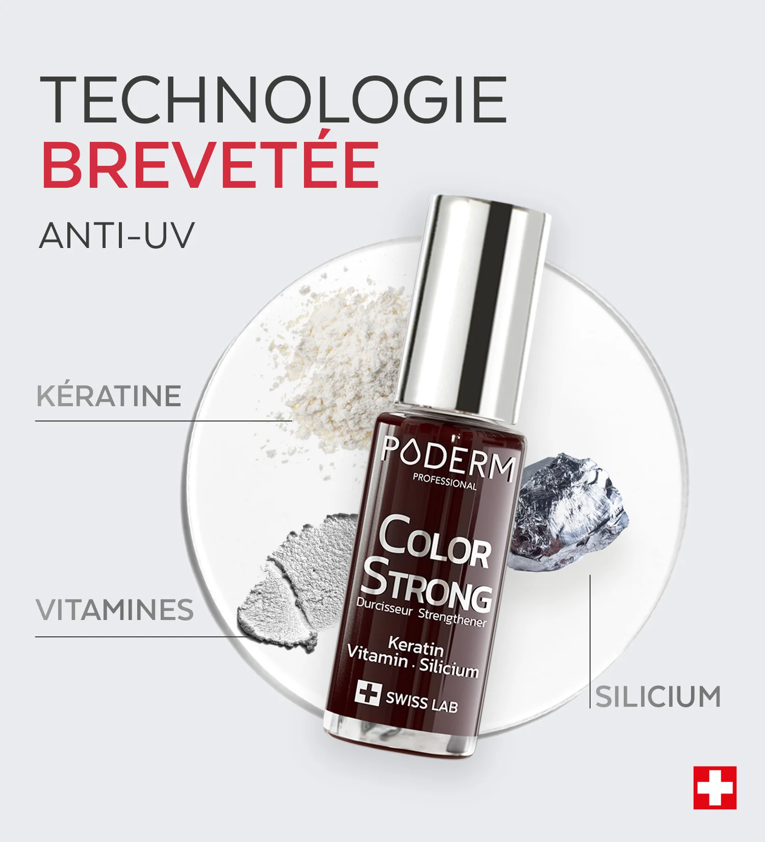 Vernis Color Strong Durcisseur - Rouge noir - Image 4
